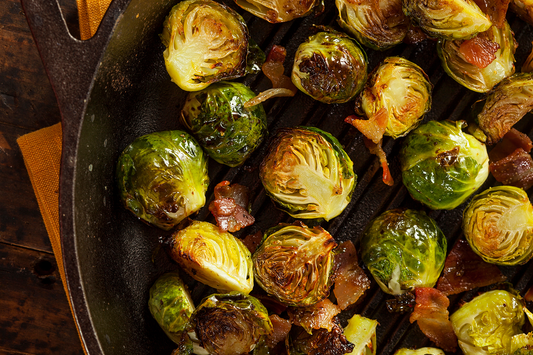 Roasted Brussels Sprouts with Bacon and Balsamic