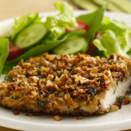 Pecan encrusted chicken breasts