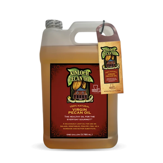1 gallon pecan oil is one of the healthiest cooking oils. Heart-healthy fats, better for cooking than olive oil, high smoke point, unique gift for cooks, mother’s day gift, father’s day gift, olive oil substitute