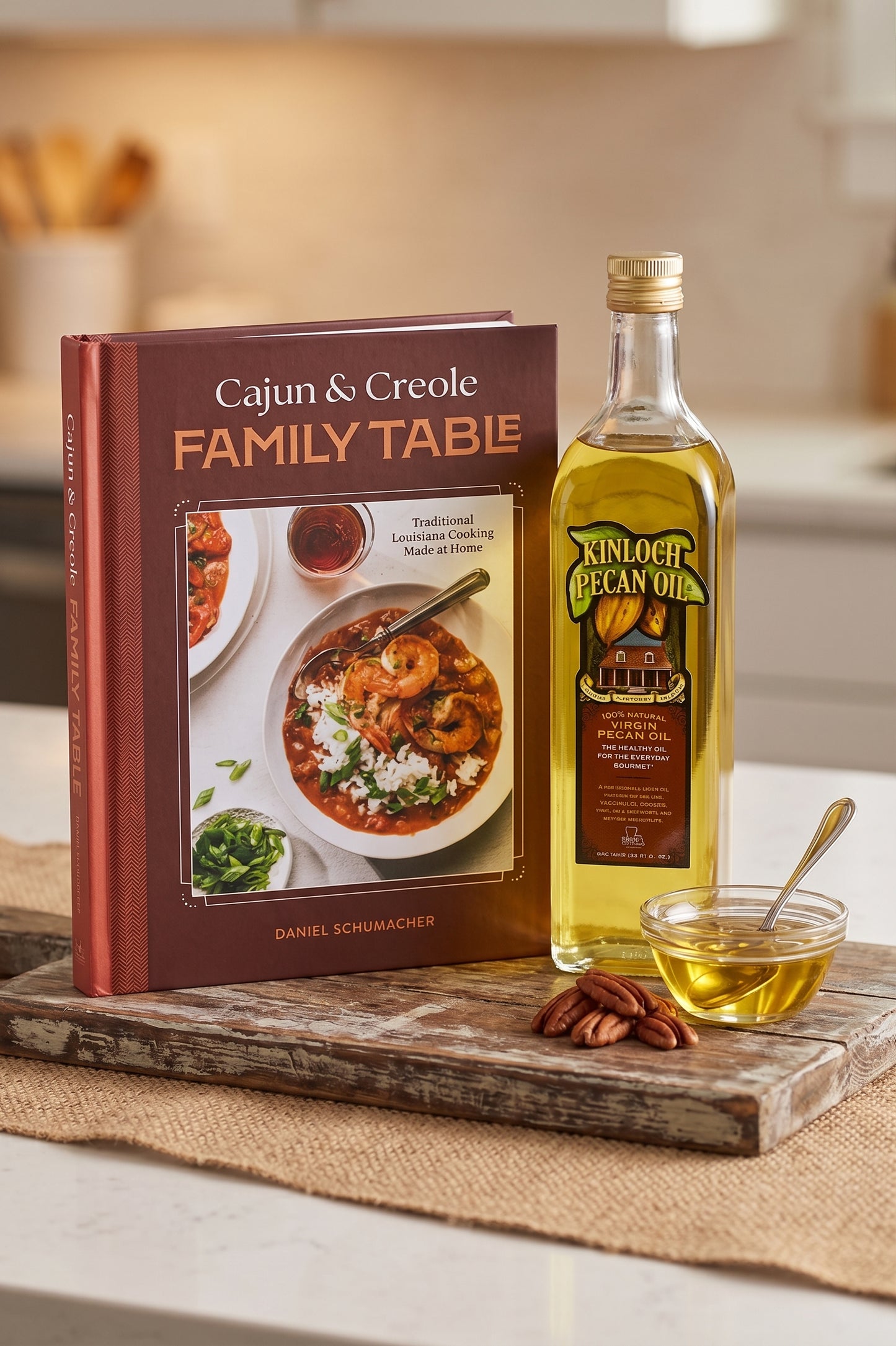 Cajun & Creole Family Table Cookbook + Pecan Oil